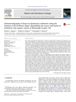 Chemostratigraphy of deep-sea Quaternary sediments along the