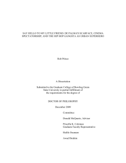 Say Hello to My Little Friend: De Palma`s Scarface, Cinema