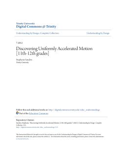 Discovering Uniformly Accelerated Motion