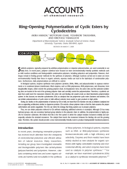 Ring-Opening Polymerization of Cyclic Esters by Cyclodextrins
