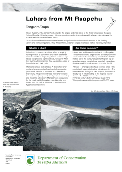 Lahars from Mt Ruapehu - Department of Conservation