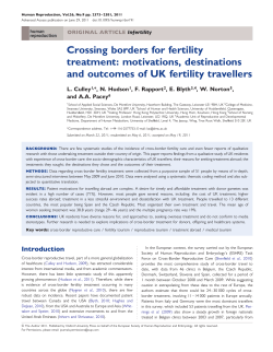 Crossing borders for fertility treatment