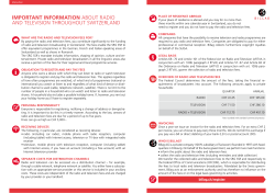 important information about radio and television throughout