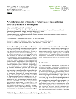New interpretation of the role of water balance in an extended