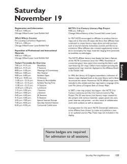 Saturday November 19