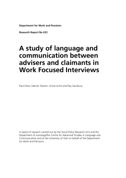 A study of language and communication between advisers and