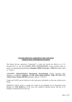 Page 1 of 24 MASTER SERVICES AGREEMENT FOR AXIS BANK
