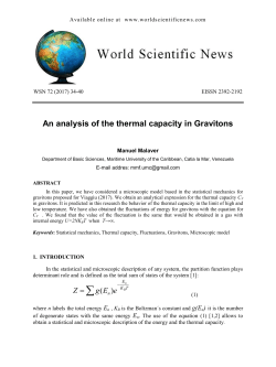 An analysis of the thermal capacity in Gravitons