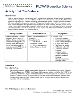 Activity 1.1.4: The Evidence
