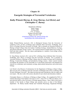 Energetic Strategies of Terrestrial Vertebrates