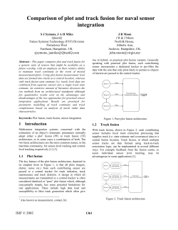 Comparison of plot and track fusion for naval sensor integration
