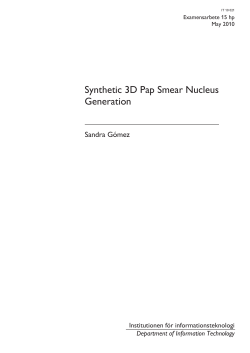 Synthetic 3D Pap Smear Nucleus Generation