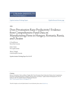 Does Privatization Raise Productivity? Evidence