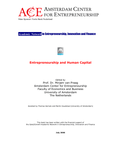 Academic Network in Entrepreneurship, Innovation and Finance