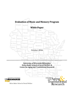 Evaluation of Music and Memory Program White Paper