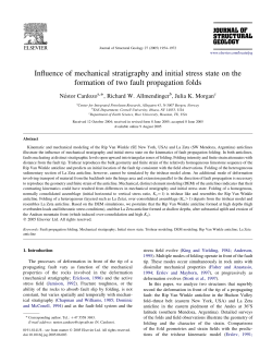 Cardozo, N., Allmendinger, R.W., Morgan, J.K. 2005. Influence of