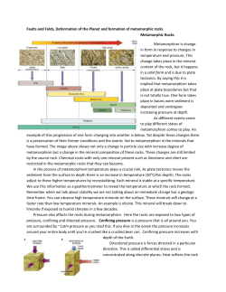 Faults and Folds, Deformation of the Planet and