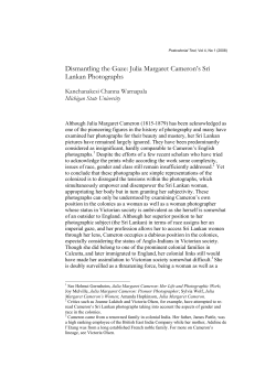Dismantling the Gaze: Julia Margaret Cameron`s