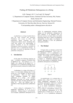 Finding all Palindrome Subsequences in a String