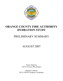 Orange County, CA Orange County Hydration Study
