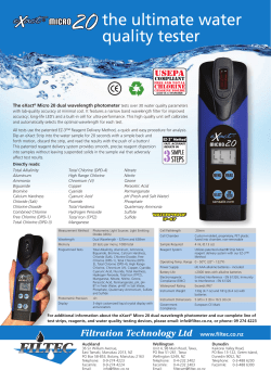 Exact MICRO 20 Water Quality Tester Brochure