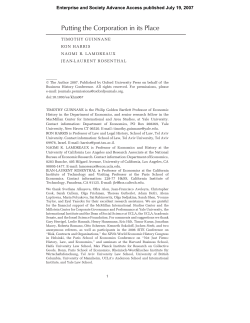 Putting the Corporation in its Place