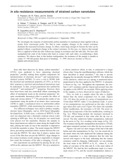 In situ resistance measurements of strained carbon nanotubes
