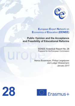 Public Opinion and the Acceptance and Feasability of Educational