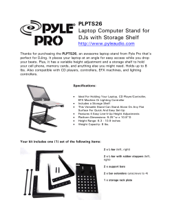 PLPTS26 Laptop Computer Stand for DJs with Storage Shelf