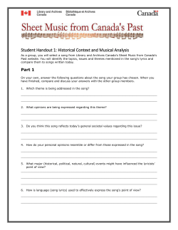Student Handout 1: Historical Context and Musical Analysis