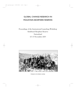 Global change research in mountain biosphere reserves