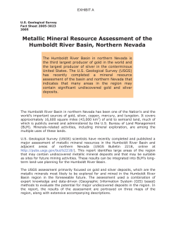 Metallic Mineral Resource Assessment of the