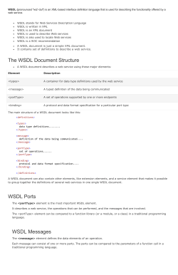 The WSDL Document Structure