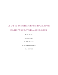 us and eu trade preferences towards the developing countries. a