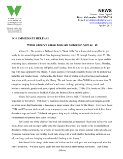 for immediate release