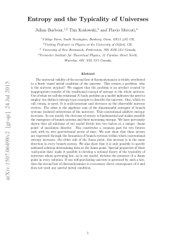 Entropy and the Typicality of Universes arXiv:1507.06498v2 [gr