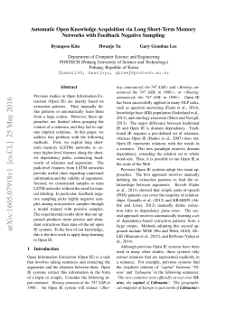 Automatic Open Knowledge Acquisition via Long Short