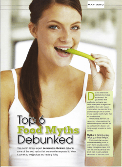 Myth #1: Eating celery helps you lose weight. This month fitness