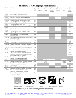 Summary of ADA Signage Requirements