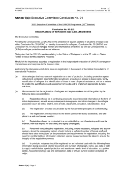 Annex 1(a): Executive Committee Conclusion No. 91