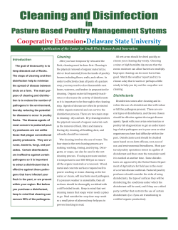 Cleaning and Disinfection - Delaware State University