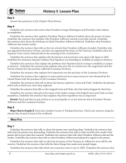 Day 3 Day 4 Day 5 Day 1 - Seton Home Study School