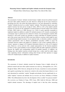 Measuring Citizens&trade; Implicit and Explicit Attitudes Towards the