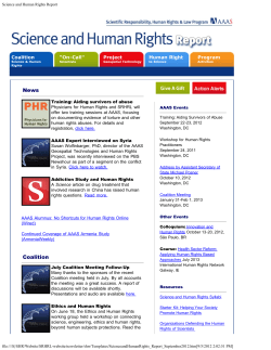 Science and Human Rights Report