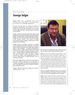 George Selgin Interview - Federal Reserve Bank of Richmond