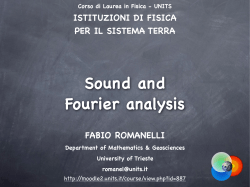 Sound and Fourier analysis
