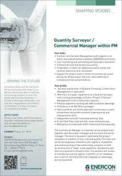 Quantity Surveyor / Commercial Manager within PM