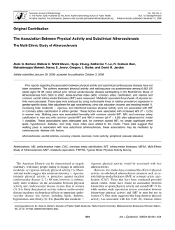 The Association Between Physical Activity and Subclinical