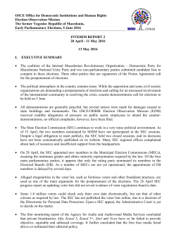 OSCE Office for Democratic Institutions and Human Rights Election