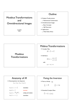 Moebius Transformations and Omnidirectional - Visgraf